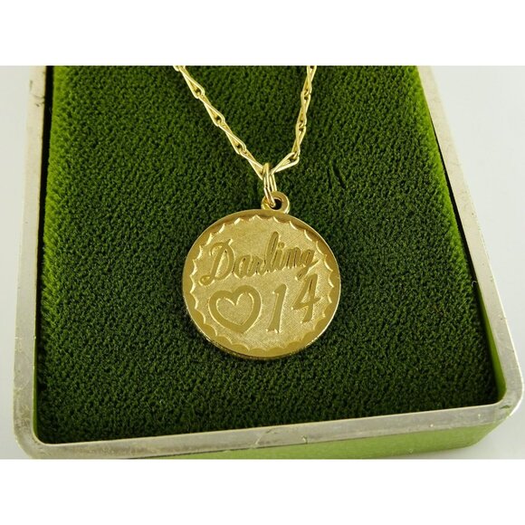 14th Birthday Pendant Necklace | Milestone Jewelry Gift for Her NOS - Picture 1 of 4